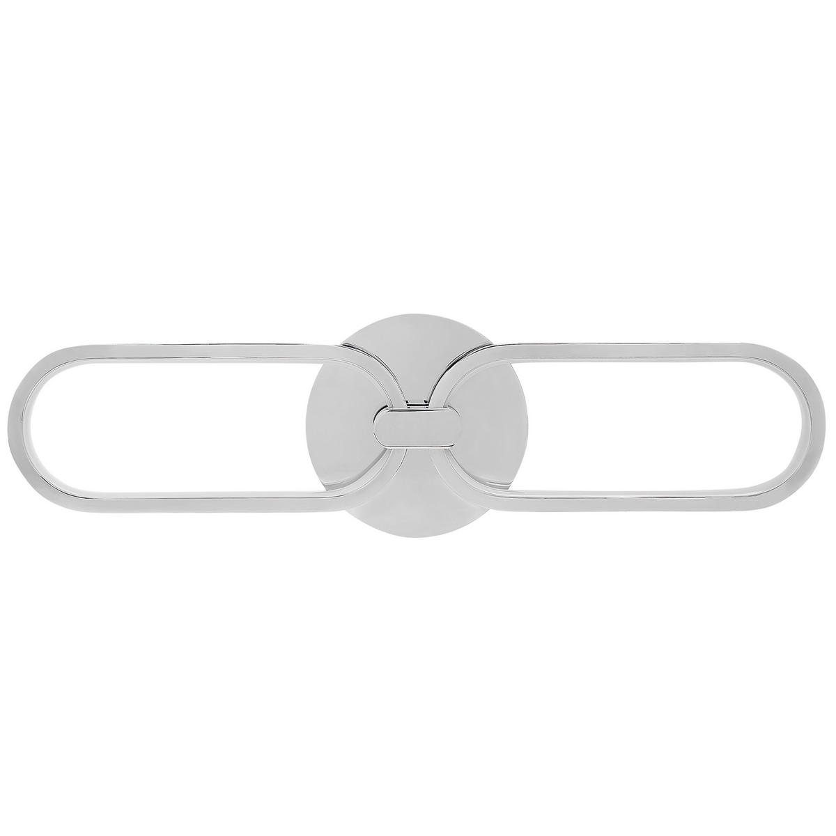 WANDLEUCHTE Krang 50x2x14 cm - Silberfarben, Metall (50/14/2cm) - Beliani