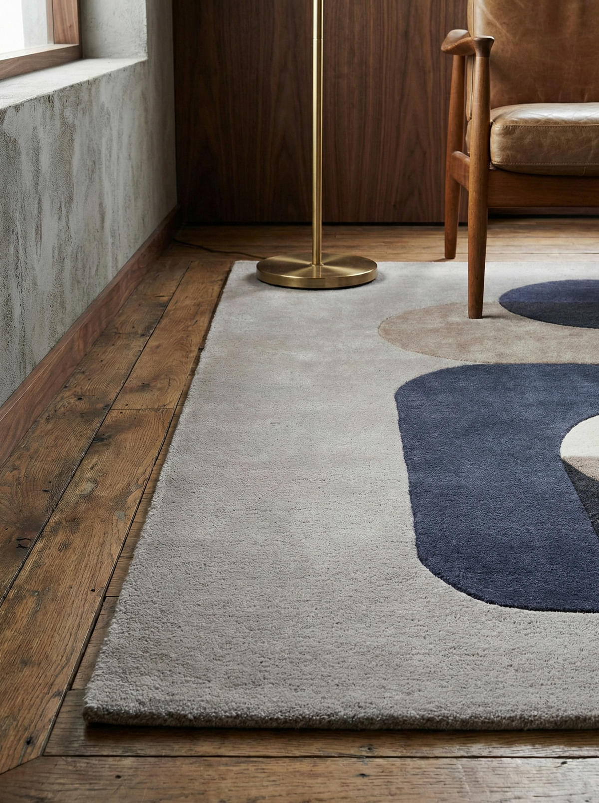 TEPPICH Schurwolle handgetuftet geometrisch Mehrfarbig HULL-Beverley, Hellgrau 200x300 cm - Grau, Textil (200/300cm) - KADIMA DESIGN