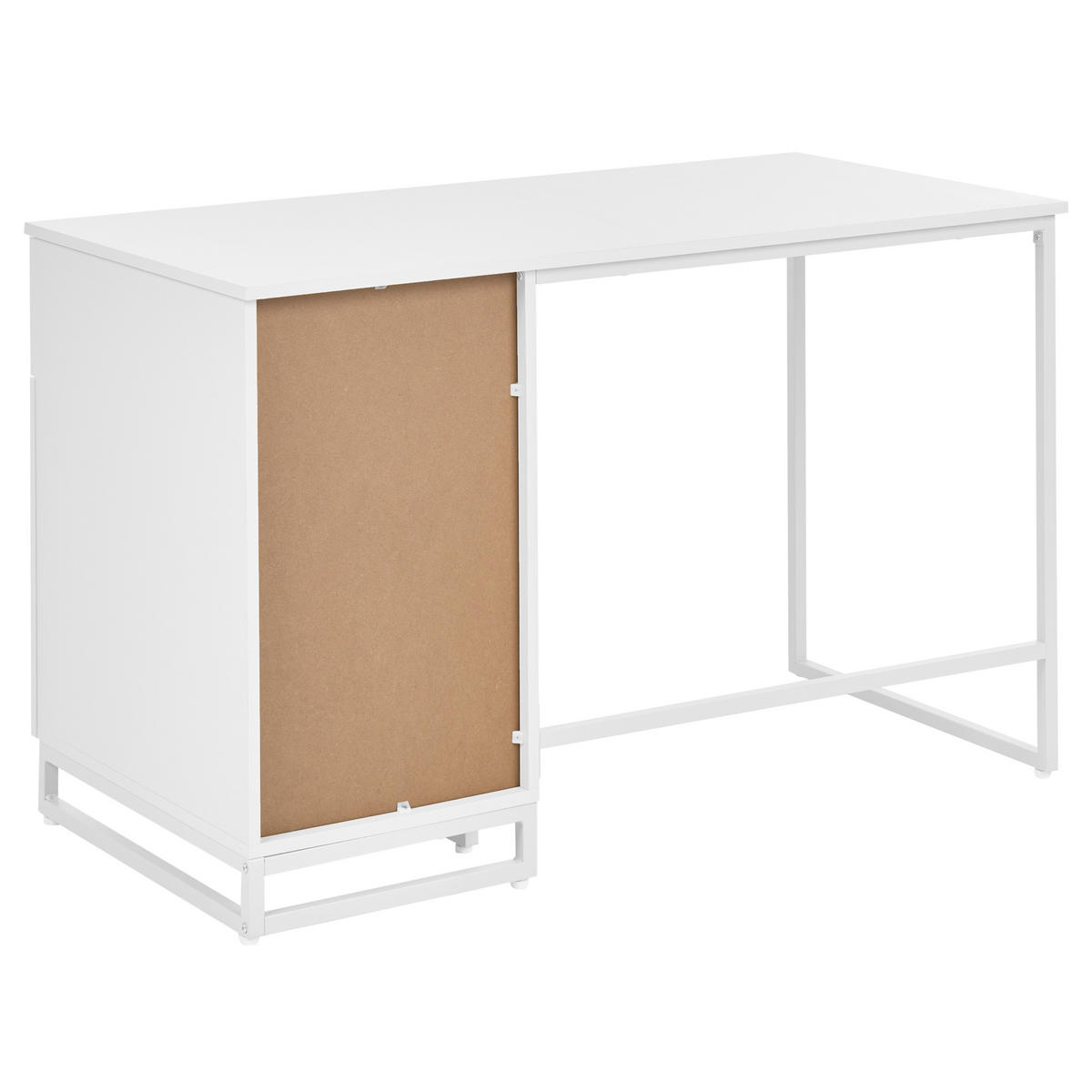 PSACÍ STŮL Bílý 120/60 cm Lexton - bílá, kompozitní dřevo (60/120/75cm) - Beliani