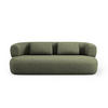 SOFA Jenny aus Chenille-Stoff grün 3 Sitzplätze - Grün, Textil (90/73/178cm) - Micadoni