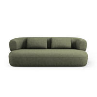 SOFA Jenny aus Chenille-Stoff grün 3 Sitzplätze - Grün, Textil (90/73/178cm) - Micadoni
