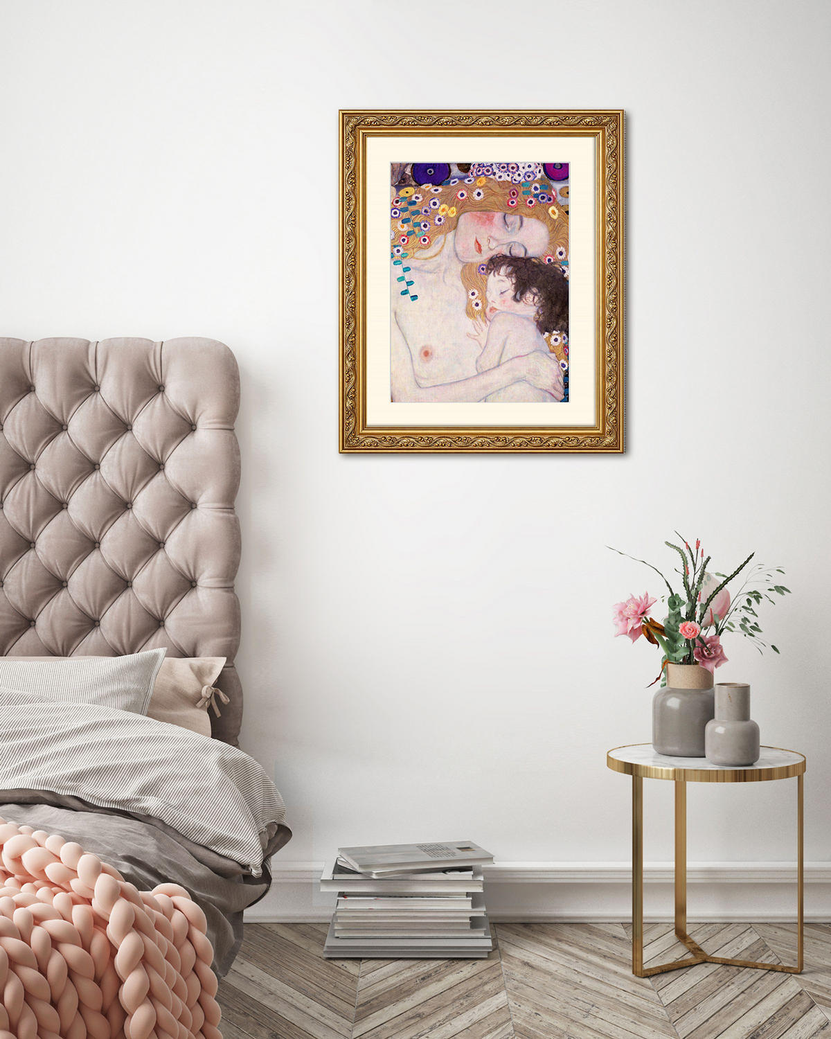 BILD gerahmt 53x63 cm Gustav Klimt "Le tre età della donna" - Beige, Holz (53/63cm) - artissimo