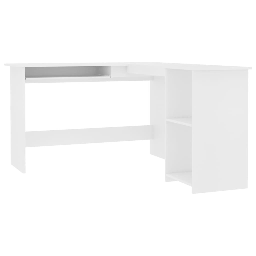 vidaXL Eckschreibtisch Weiß 120x75x140 cm