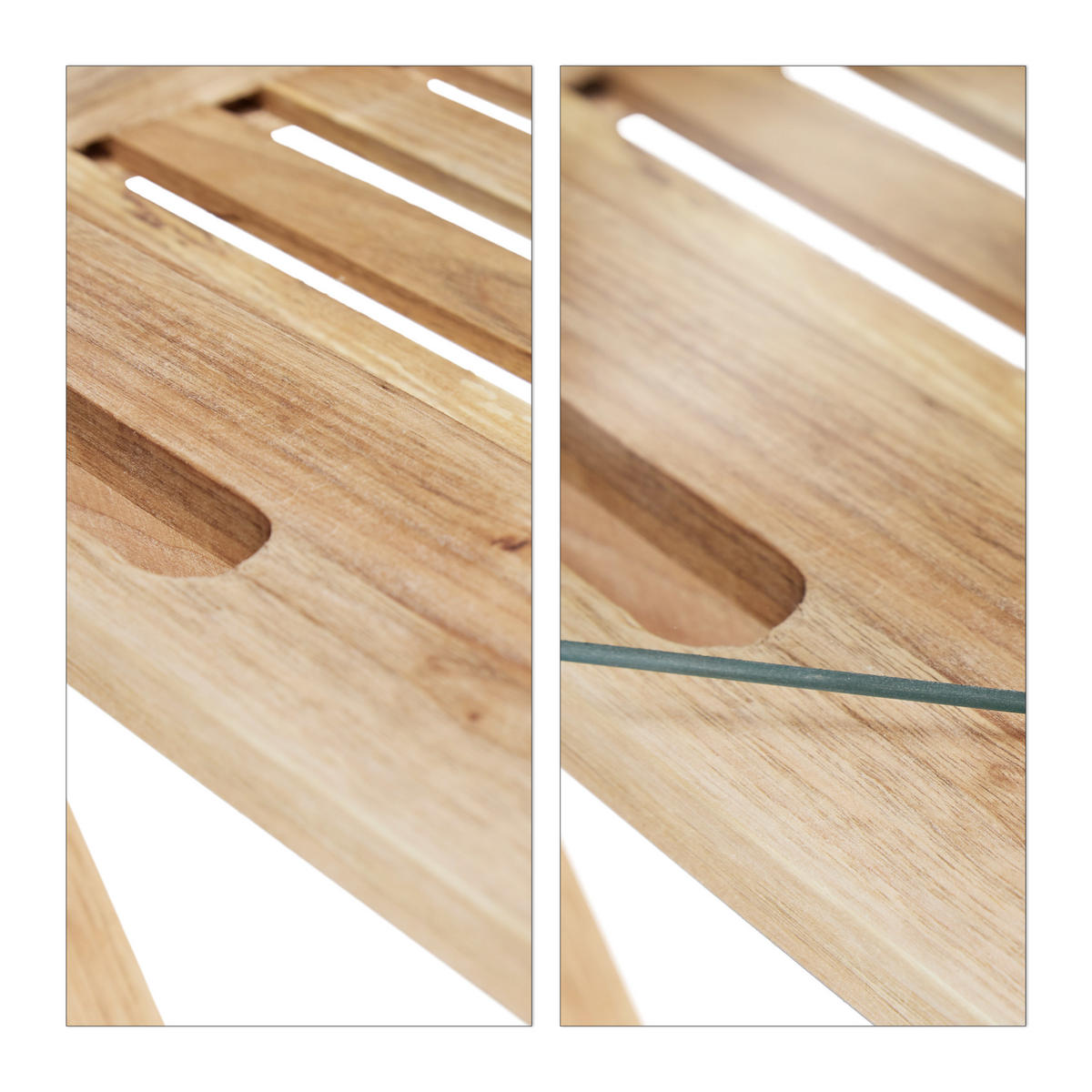 KÜCHENWAGEN - Hellbraun, Glas/Holz (66.5/63/38cm) - Relaxdays