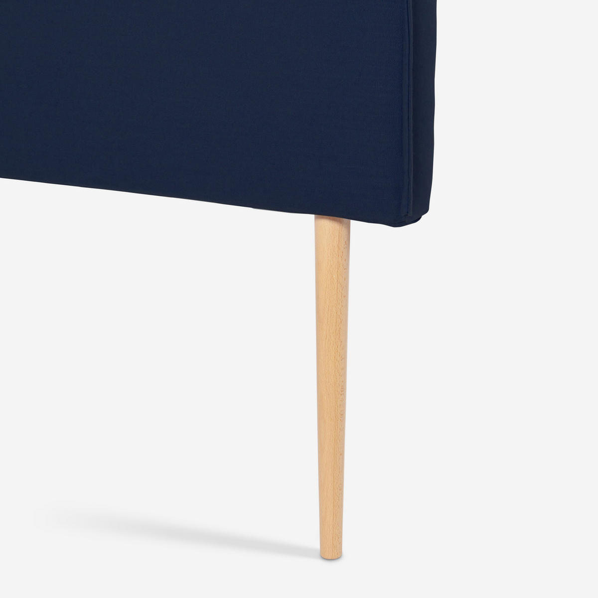 KOPFTEIL Gepolstertes aus 100% Leinenstoff Blau 145/100/8 cm EDMOND - Blau, Textil (145/100/8cm) - RNT By Really Nice Things