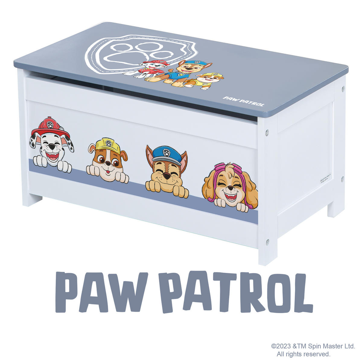 SPIELZEUGTRUHE Paw Patrol - Multicolor, Holzwerkstoff (60/32cm) - Roba