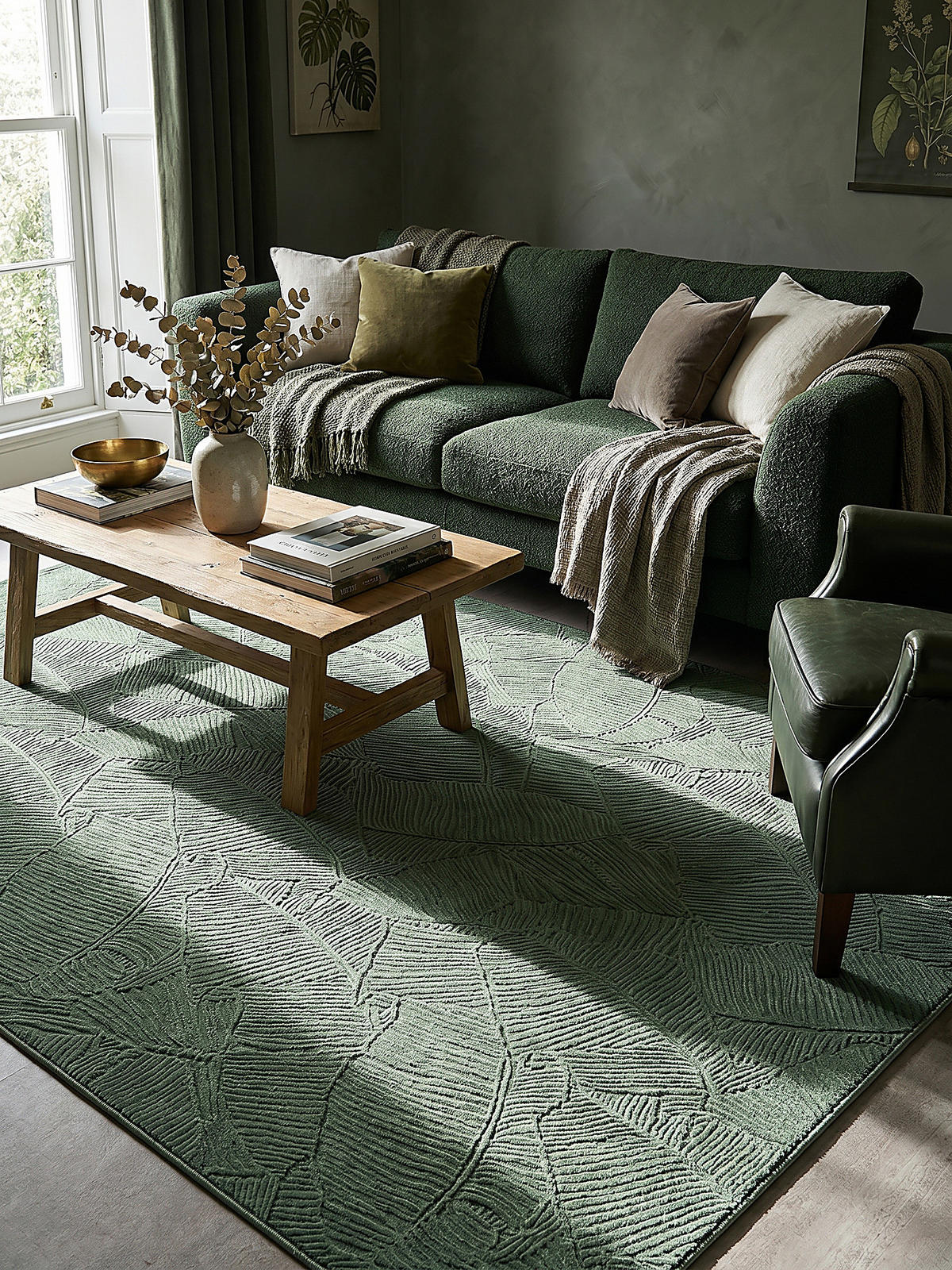 KURZFLORTEPPICH Antirutsch Abstrakt DALAR Polypropylen Waldgrün 200 x 280 cm - Grün, Textil (200/280cm) - KADIMA DESIGN