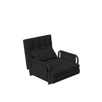SCHLAFSOFA 5-fach verstellbar, Multifunktional, Schwarz Bouclé-Stoff - Schwarz, Holz (78/55/180cm)
