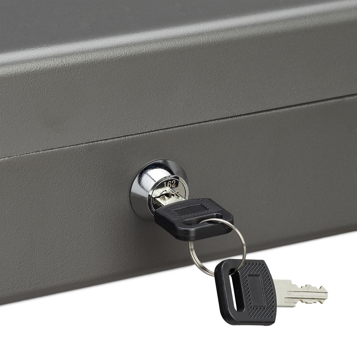 GELDKASSETTE Euro-Münzzählbrett - Grau, Kunststoff/Metall (30.5/8.5/24.5cm) - Relaxdays