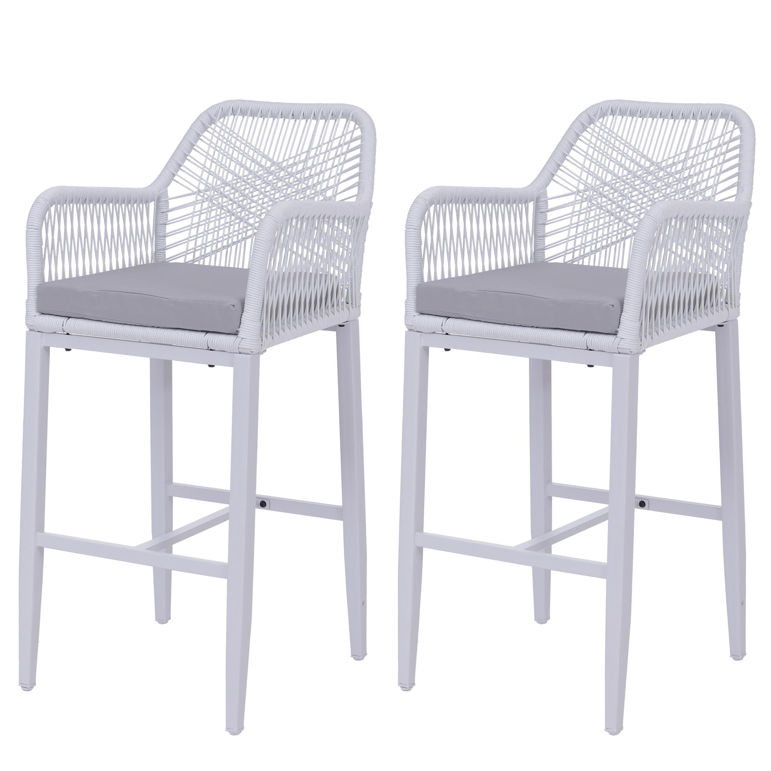 BARSKI STOL Svetlo siva - svetlo siva, tekstil (51/105/60cm) - MCW