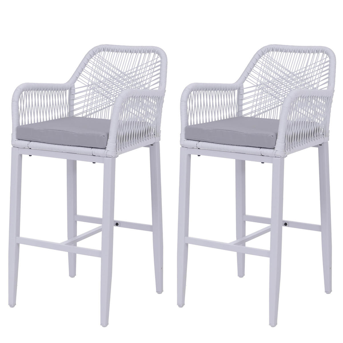 BARSKI STOL Svetlo siva - svetlo siva, tekstil (51/105/60cm) - MCW