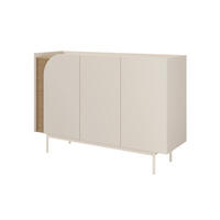 KOMMODE CARLO 07 132/90/42 cm in Macadamia / Frühlingseiche - Kaschmir, Holzwerkstoff (132/90/42cm) - Deine Möbel 24