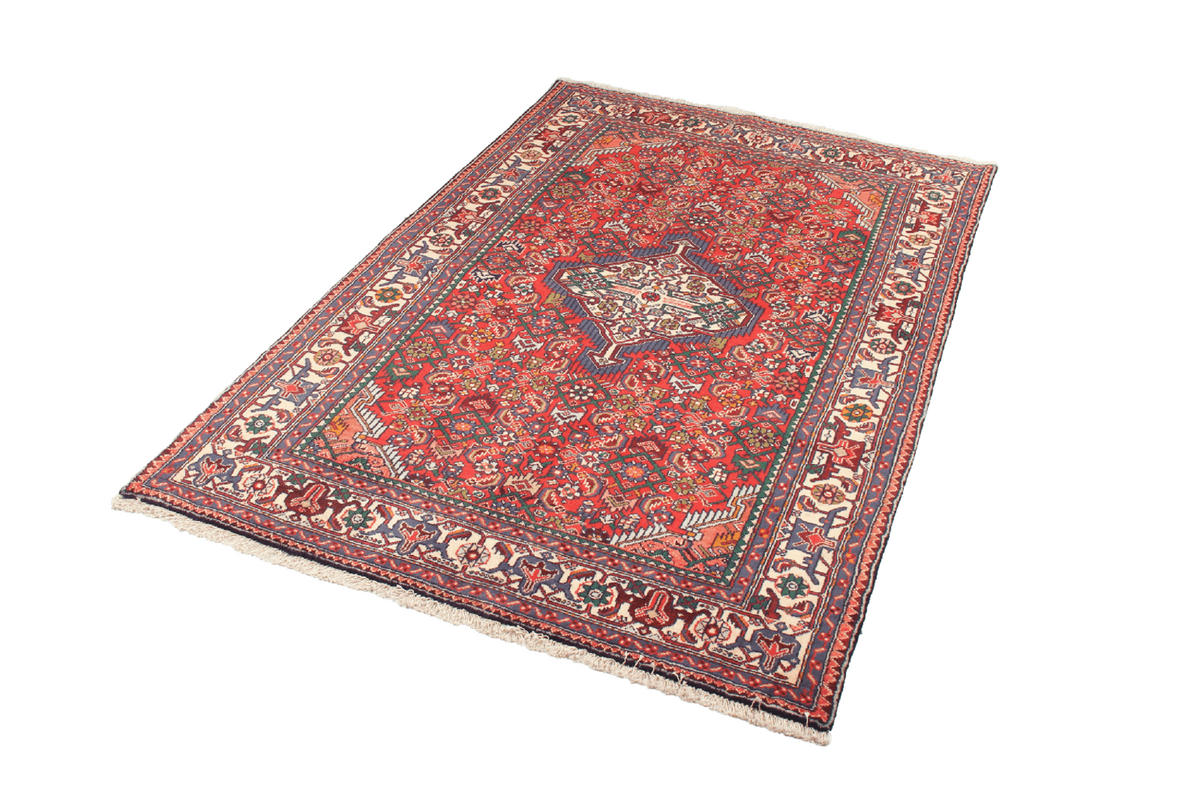 ORIENTTEPPICH handgeknüpft Assadabad Rot 190/122 cm Schurwolle - Rot, Textil (122/190cm) - Looma