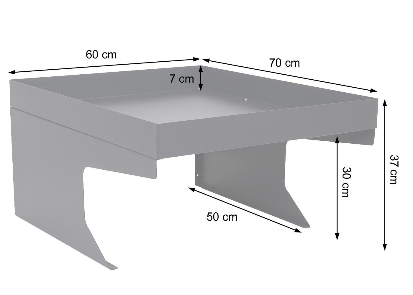 MÄHROBOTER-GARAGE Anthrazit - Anthrazit, Metall (60/37/70cm) - MCW