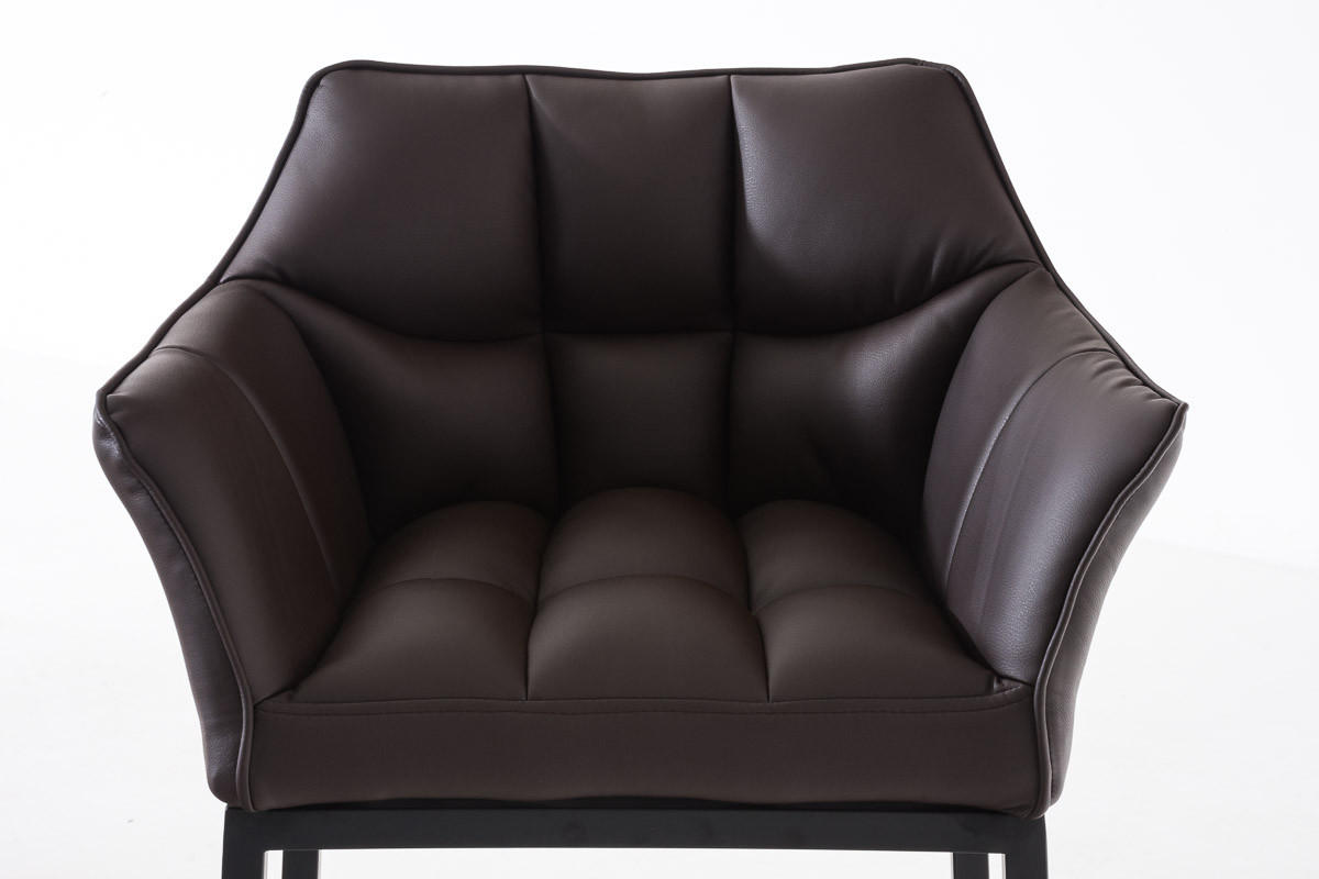 BARHOCKER Gibel Kunstleder Braun Schwarz - Braun, Leder (64/110/48cm) - DELUKE