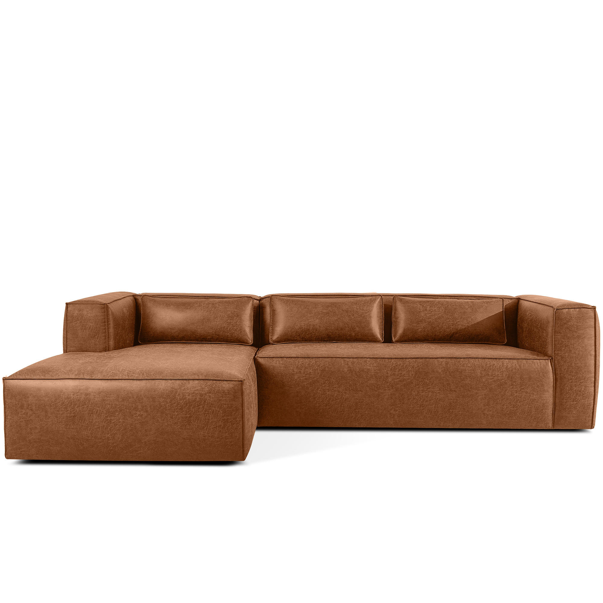 ECKSOFA LINKS FEROX, Rot - Rot, Holz/Holzwerkstoff (300/175cm) - KONSIMO®