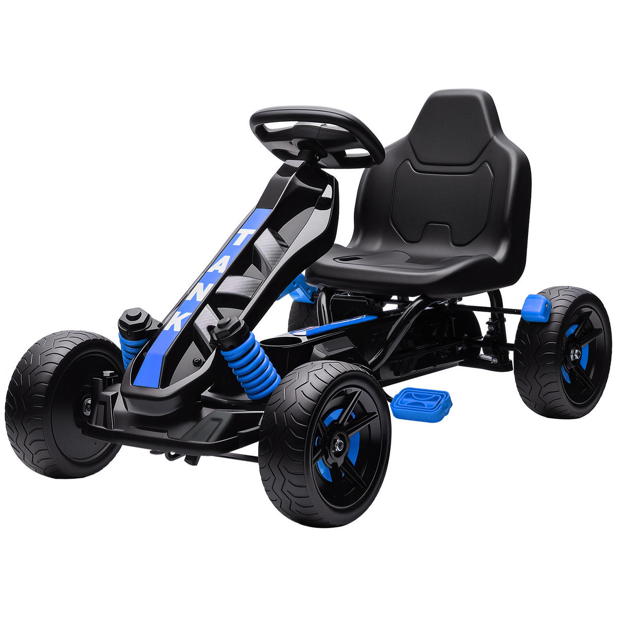 GO-KART DE-06157 Mit pedalen, Freilaufsystem und Bremse Blau - Blau, Kunststoff/Metall (100/59/60.5cm) - ComfortXL