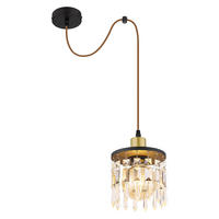 HÄNGELEUCHTE Holz Kristallklar Klar - Klar, Holz (15/15/120cm) - Globo Lighting