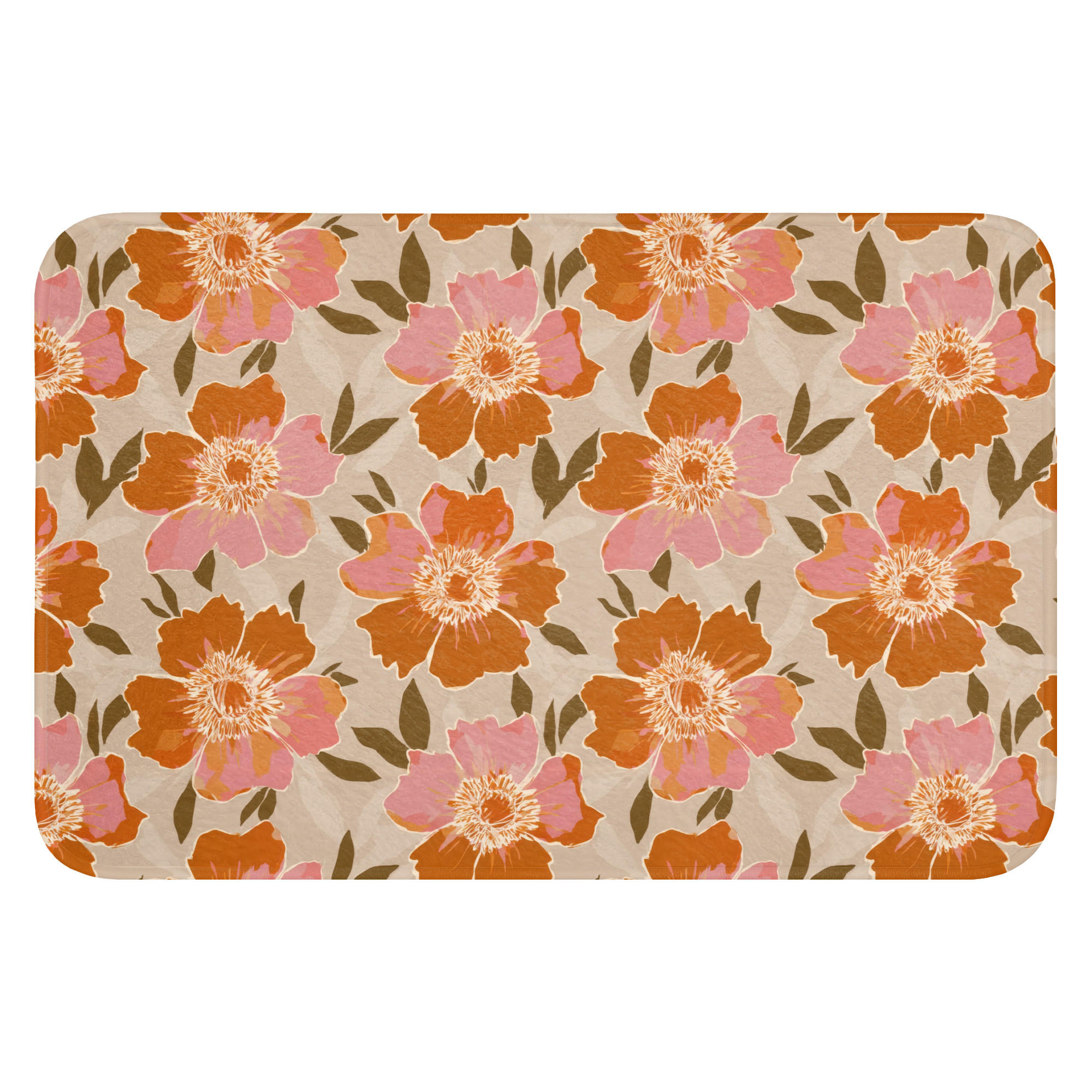 OnlyWow WC PŘEDLOŽKA Květiny - Motiv - Retro 60x40 cm