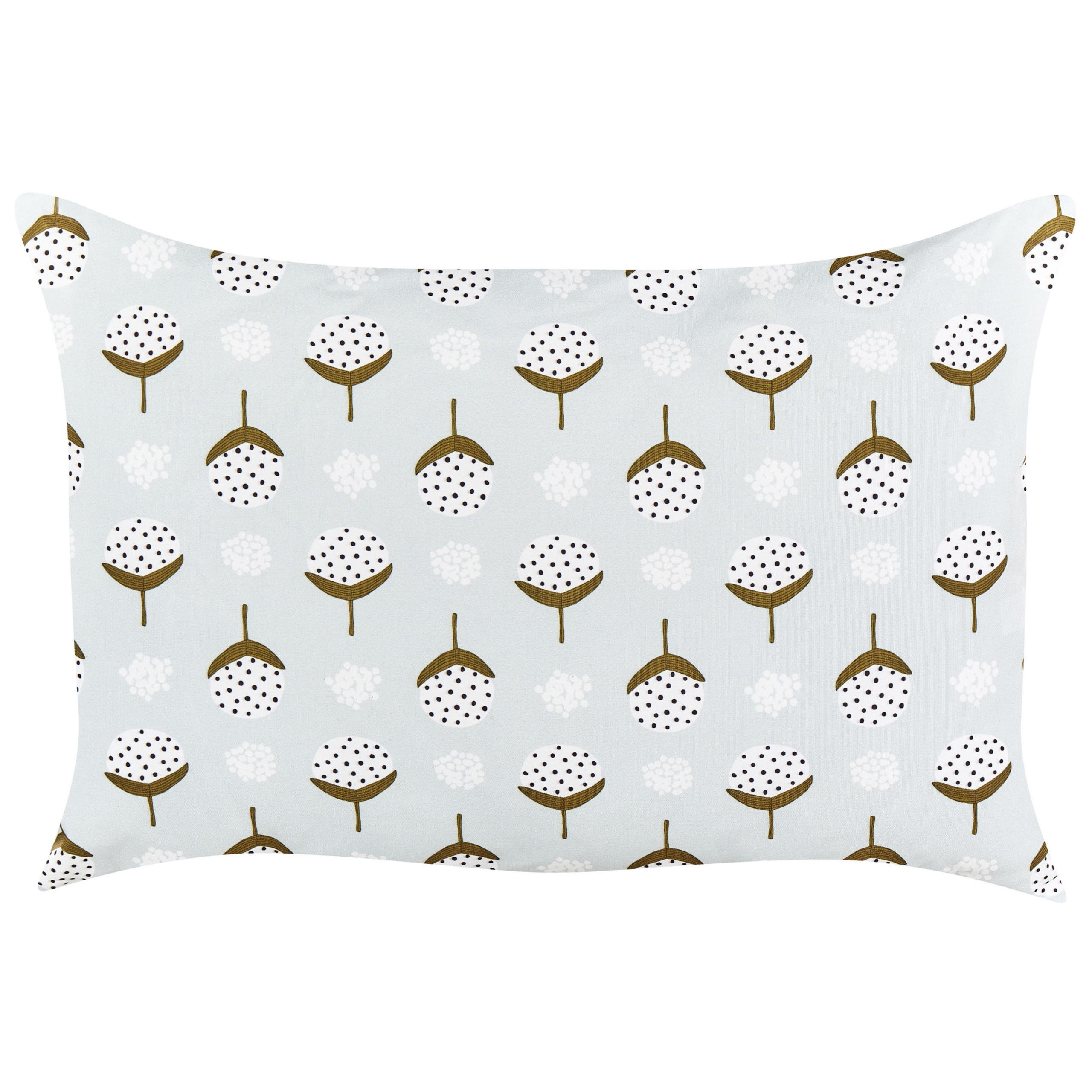 GARTENKISSEN 2er-Set geometrisches Muster hellgrün 40/60 cm Cuneo - Hellgrau, Textil (60/40cm) - Beliani