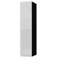 HÄNGESCHRANK Florence W4/20 Schwarz / RAL 9003 signalweiß HG 20 / 32,5 / 96cm - Türanschlag links - Weiß Hochglanz/Schwarz, Holz/Holzwerkstoff (20/96/32.5cm) - Feldmann-Wohnen