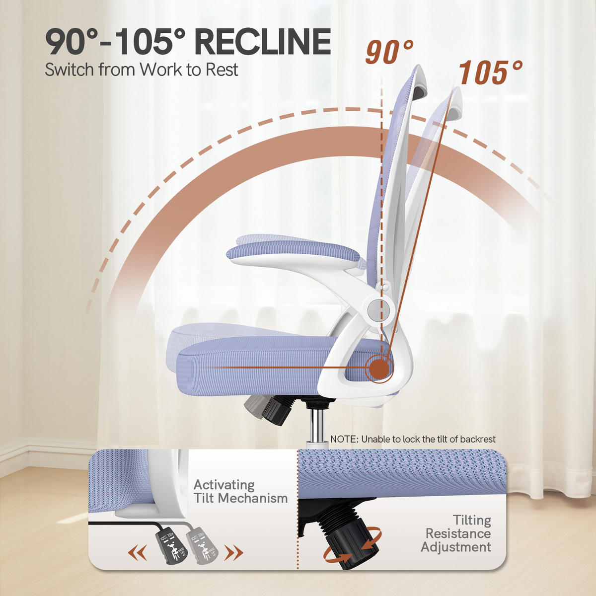 DREHSTUHL Netzbespannung Sitzkomfort Flieder - Lila, Metall (23/52/62cm) - Rattrix