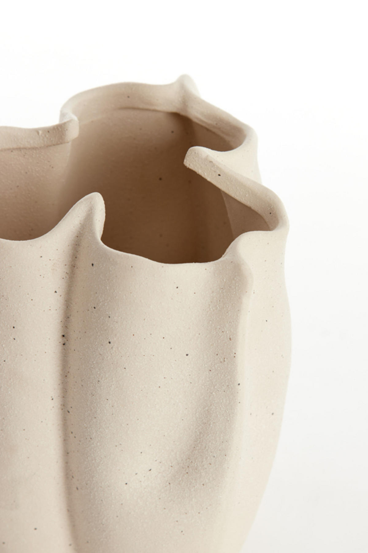VASE Sanguli Weiß Ø15/19 cm - Weiß, Keramik (19cm) - Light & Living