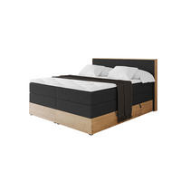 BOXSPRINGBETT LOLLI9 -KING 140x200 - H3/H4 Schwarz - Schwarz Hochglanz, Holzwerkstoff (140/200cm) - ALTDECOR