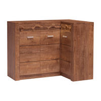 ECKKOMMODE Indianapolis I-15 Standardausführung 131 x 103,5 x 42 cm Esche hell - Braun, Holzwerkstoff/Metall (131/103.5/42cm) - Koseto