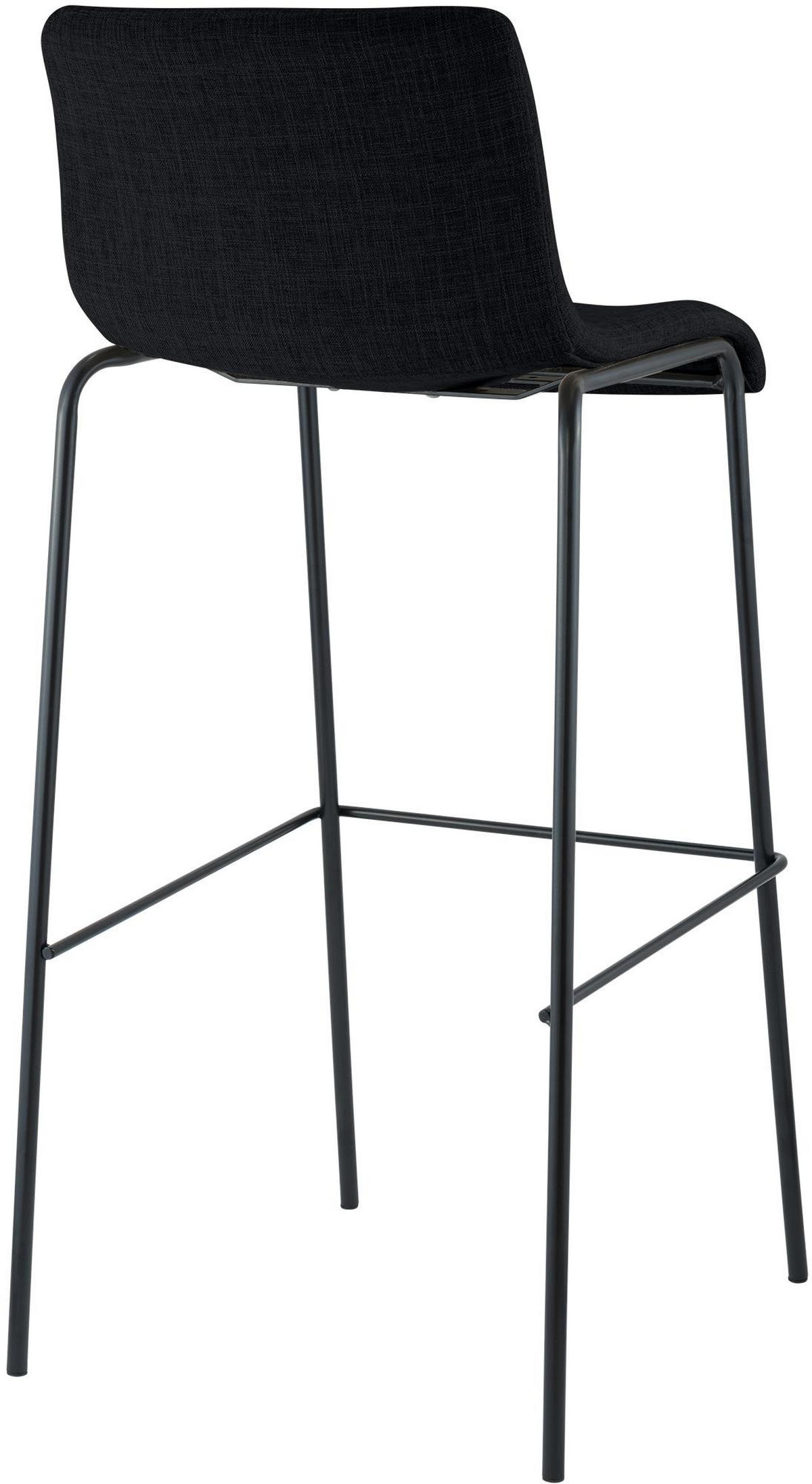 BARHOCKER Stoff Schwarz - Schwarz, Textil/Metall (43/100/48cm) - CLP