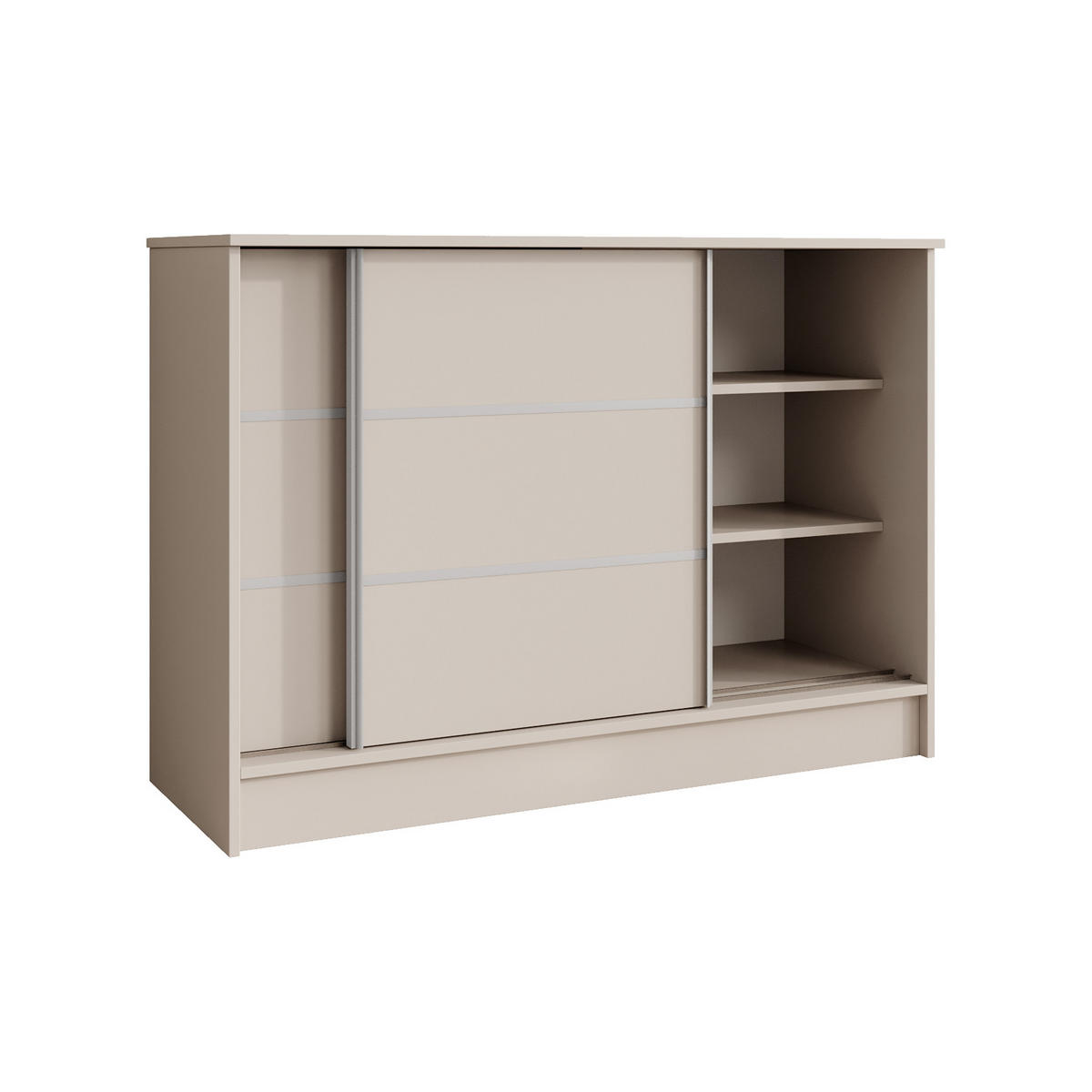 KOMMODE Mirela mit 2 Schiebetüren 120 cm, Kaschmir - Kaschmir, Holzwerkstoff (121/85/43.5cm) - Beautysofa