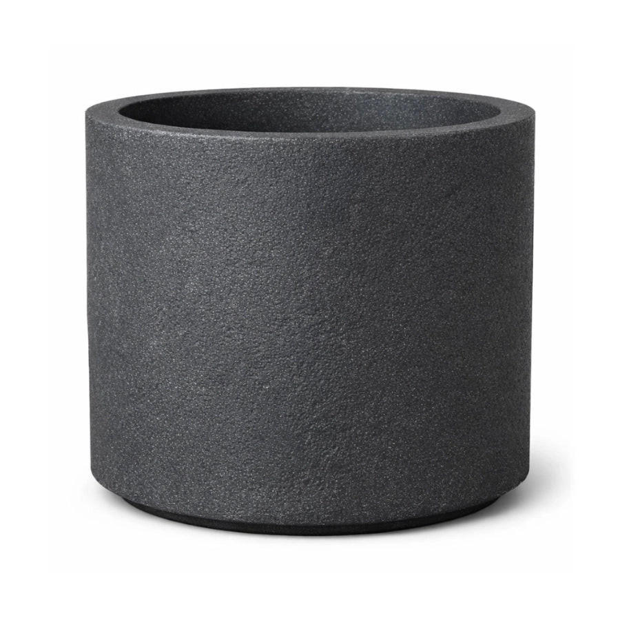 PFLANZKÜBEL LUZERN Granit Schwarz | 29x25 cm - Schwarz, Kunststoff (1/1/1cm) - aplanta