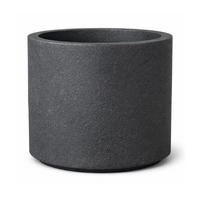 PFLANZKÜBEL LUZERN Granit Schwarz | 39x33 cm - Schwarz, Kunststoff (1/1/1cm) - aplanta