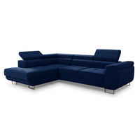 ECKSOFA Caris, Seite: Links - Blau, Holz/Textil (273/203cm) - Sofnet