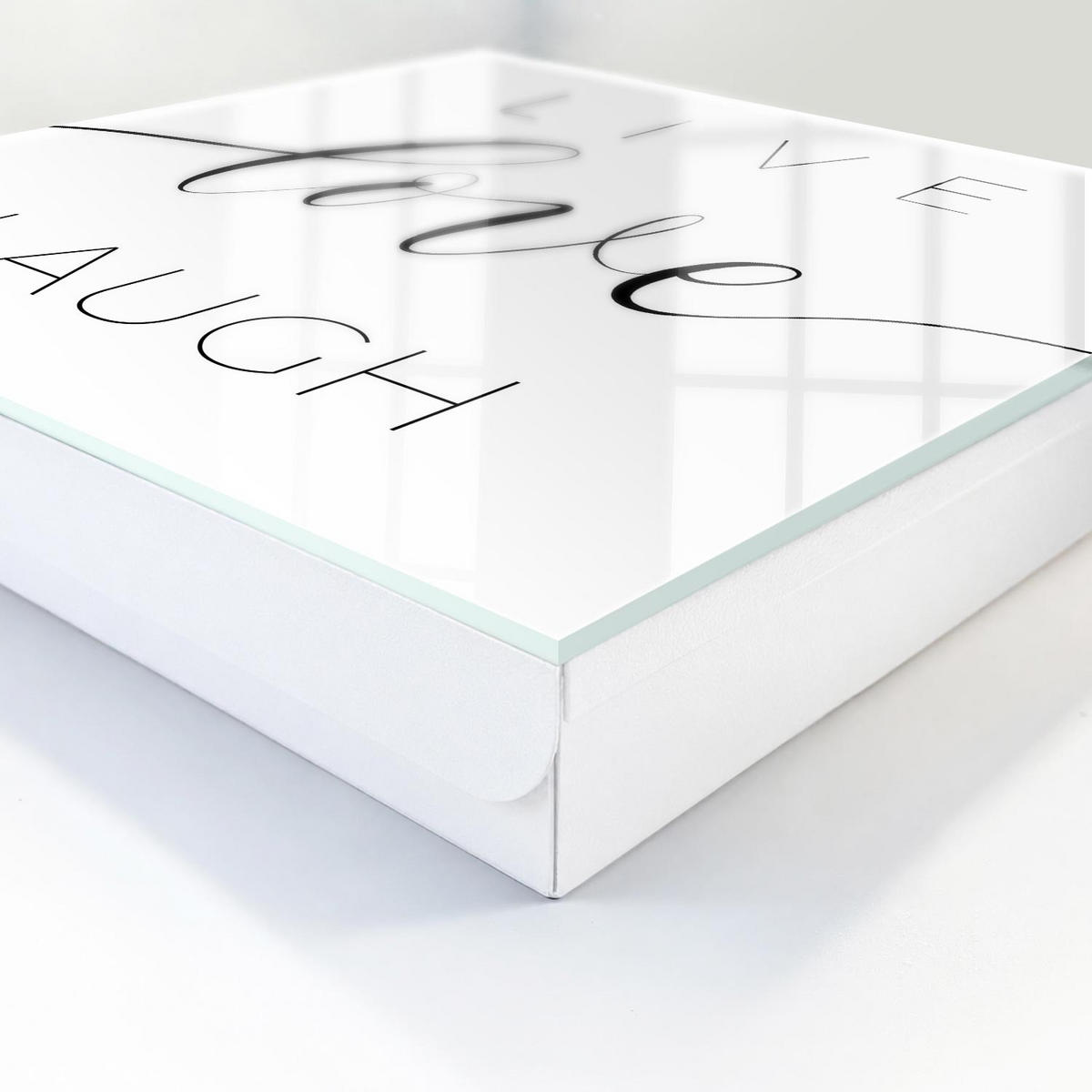 SCHLÜSSELBOX Weiß 30x30 cm – Türöffnung nach rechts - Motivationszitate - Weiß, Metall (30/30/5cm) - TULUP