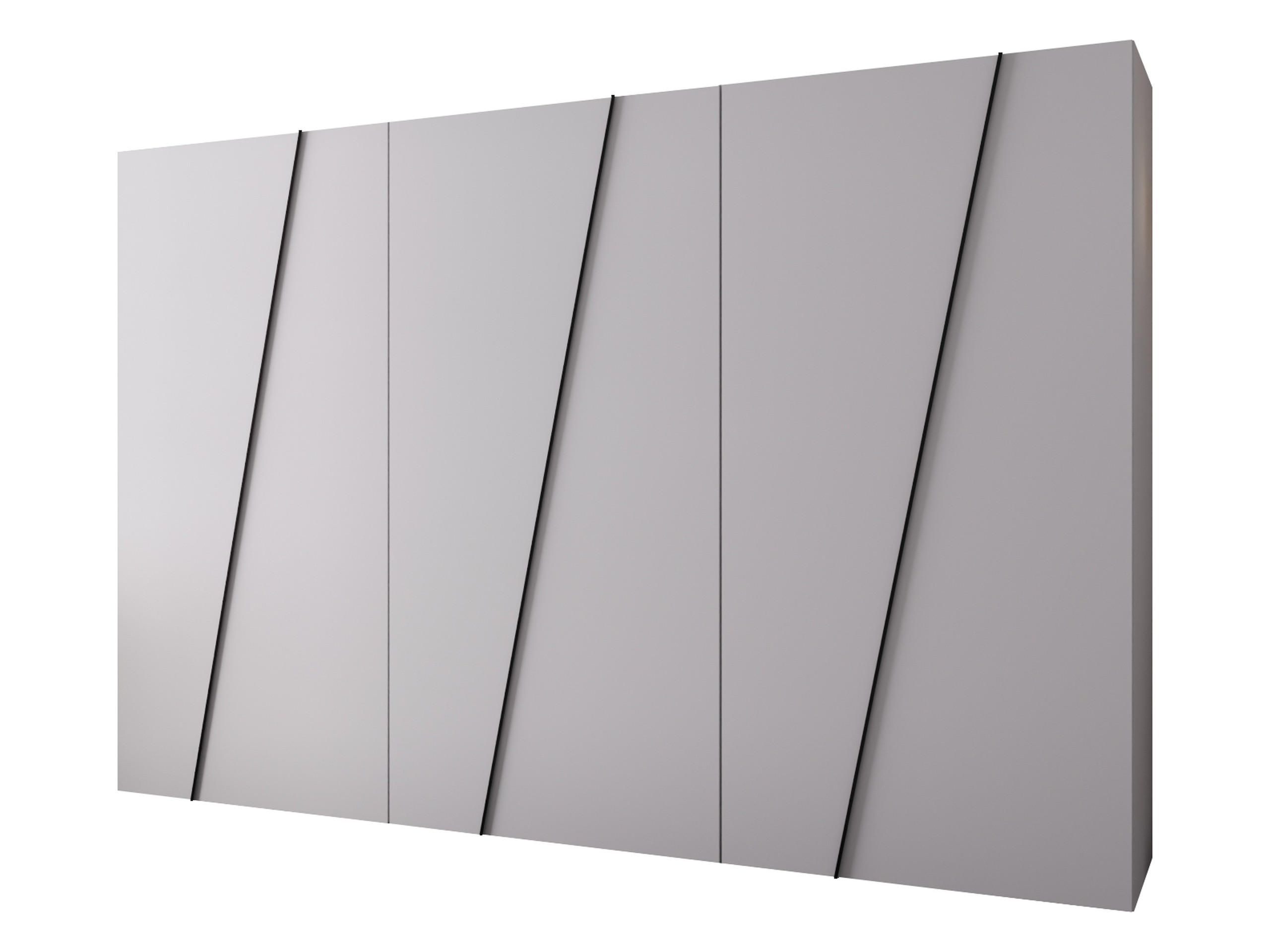 DREHTÜRENSCHRANK Zen 300 cm - Schwarz/Weiß, Holzwerkstoff/Kunststoff (300/202/50cm) - MIRJAN24