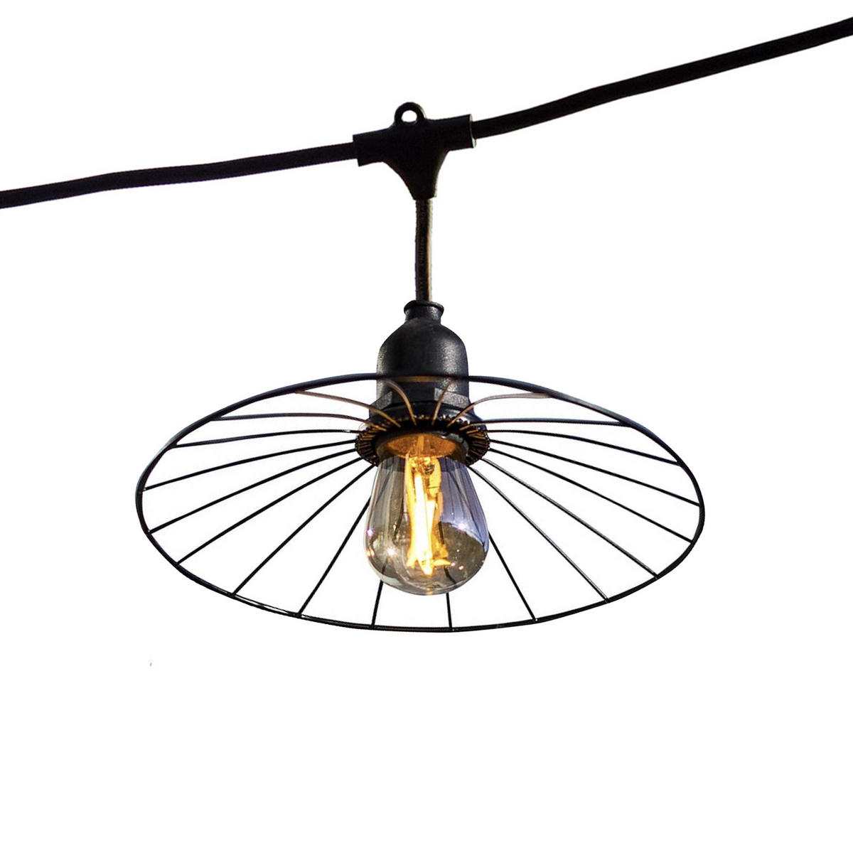 LICHTERKETTE CHIC schwarz - Schwarz, Metall (600cm) - Lumisky