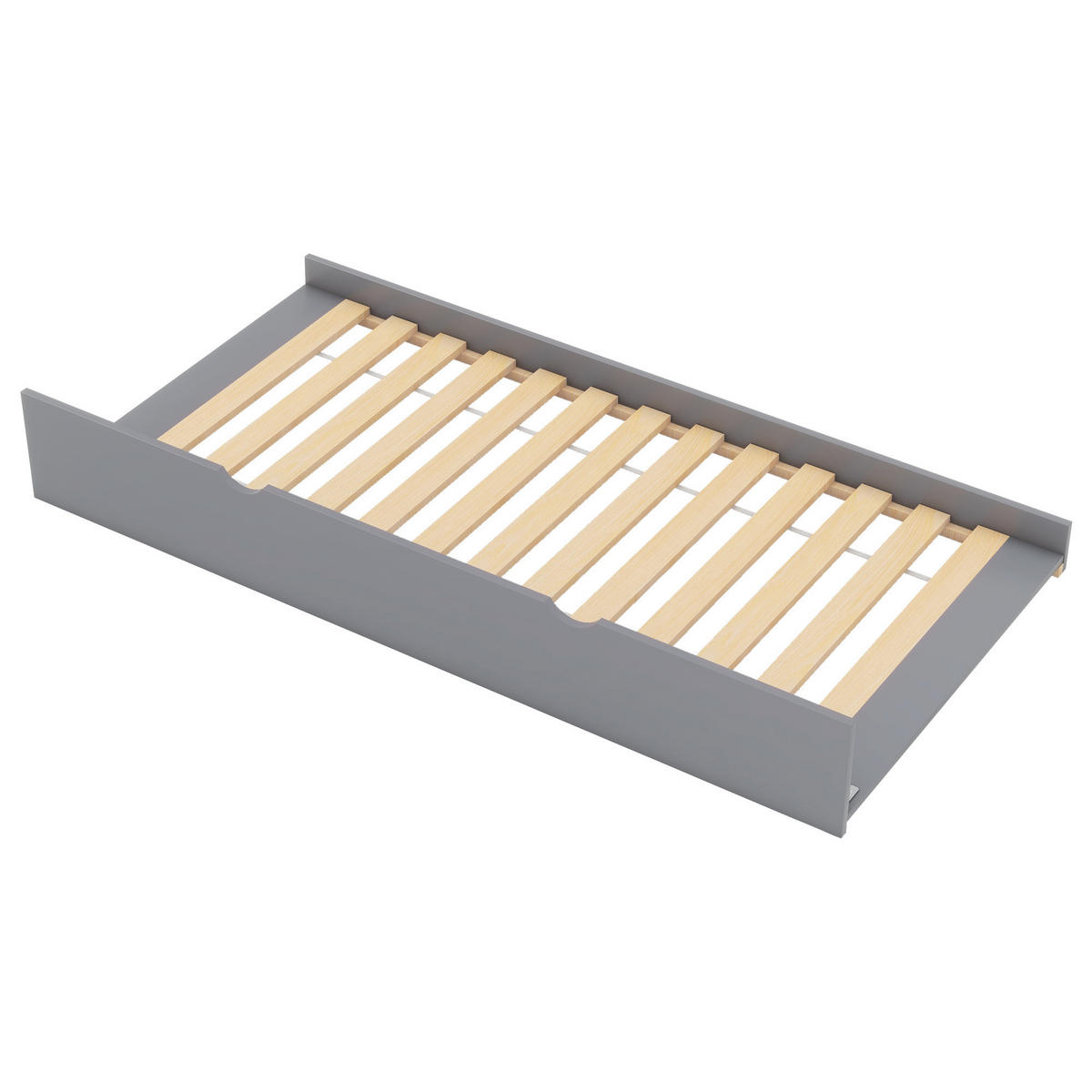 MULTIFUNKTIONSBETT 90/200 cm grau mit Ausziehbett und USB-Ladeanschluss - Grau, Holzwerkstoff (90/200cm) - OKWISH