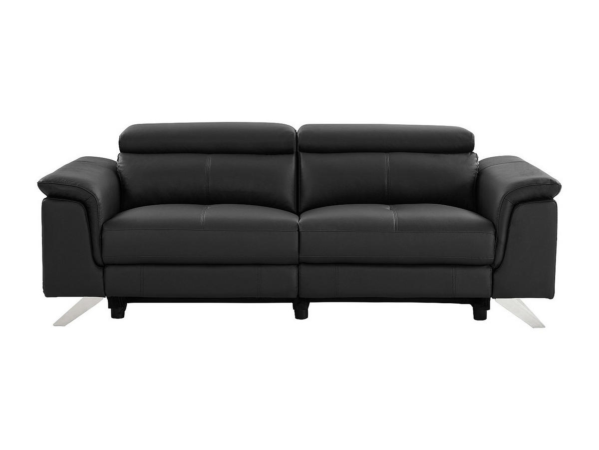 COUCHGARNITUR - 5 Personen - leder - schwarz Breyt - Schwarz, Leder (170/77/108cm) - Vente-Unique