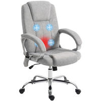 BÜROSTUHL Grau, Massage- & Heizfunktion, Höhenverstellbar, 66/70/111-119 cm - Grau, Metall (70/119/65cm) - PANGIVO