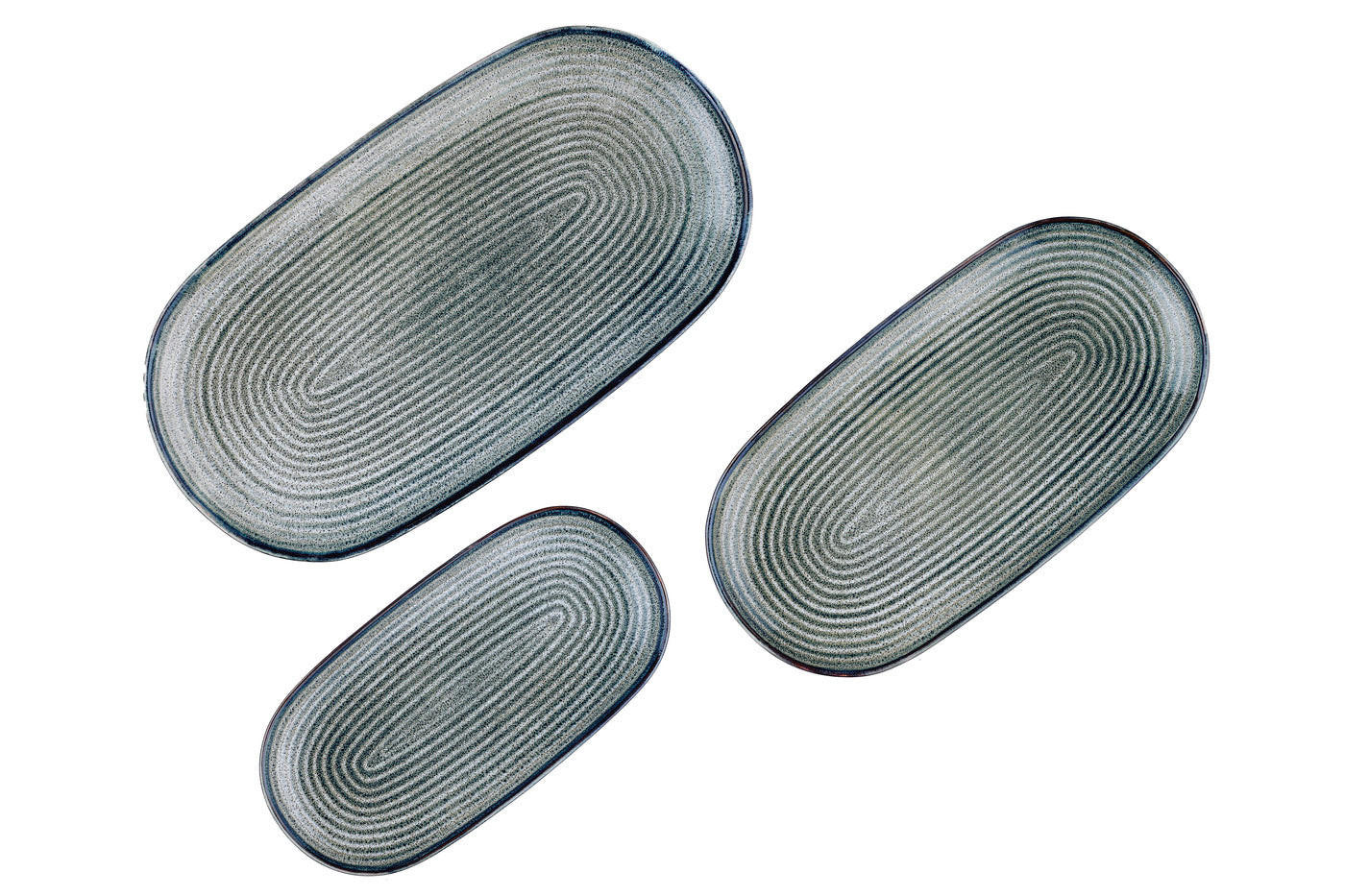 SERVIERPLATTEN Zen - 3er-Set - Natur - Grau, Keramik (1/1/1cm) - Björn