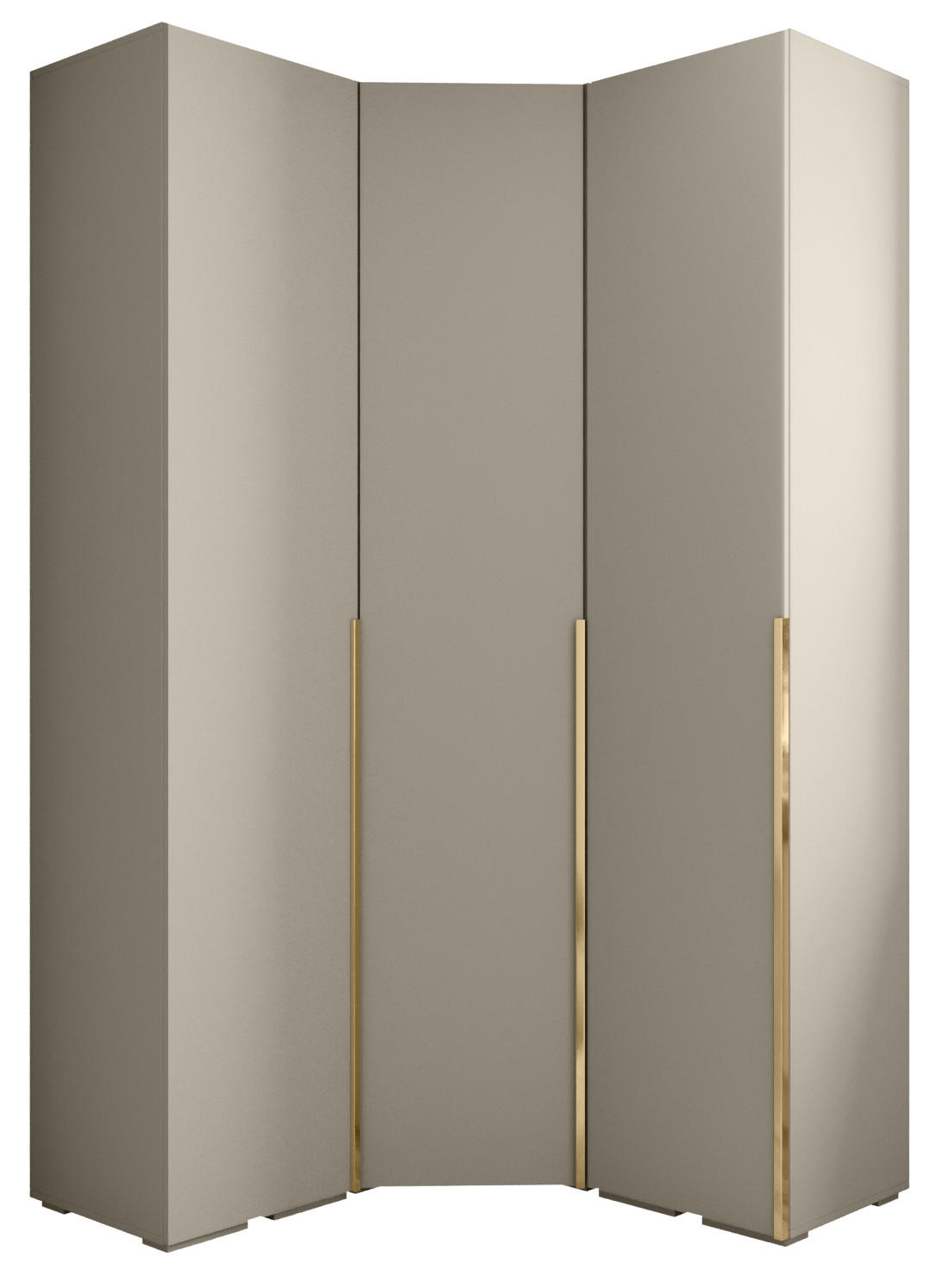 GARDEROBEN-SET 236,7/131,7/47 - Kaschmir/Goldfarben, Holz/Kunststoff (131.7/236.7/47cm) - Abiks Möbel