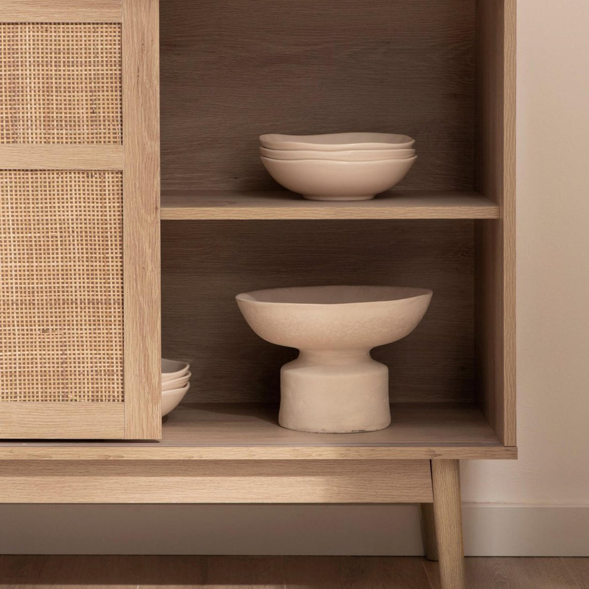 ANRICHTE NIEDRIGE Ikigai Natürlich 150 cm x 80 cm - Naturfarben, Holzwerkstoff (150/80/40cm) - Klast Home