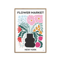 POSTER mit Rahmen Wild Apple - Flower Market III - Eichefarben/Multicolor, Holz/Papier (30/40cm) - Poster&Frame