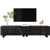 LOWBOARD 180/40/42 cm aus Holzwerkstoff mit Massivholzbeinen Schwarz - Schwarz, Holzwerkstoff (180/42/40cm) - Modenvie