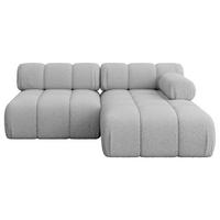 ECKSOFA modulares Sofa Razon-L1 - 190x160x70 cm Hellgrau Bouclé - Hellgrau, Holzwerkstoff/Textil (190/160cm) - ALTDECOR