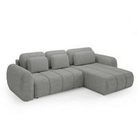 ECKSOFA Cesar 3 Sitzplätze Hellgrau - Grau, Holz (304/190cm) - Petits-meubles