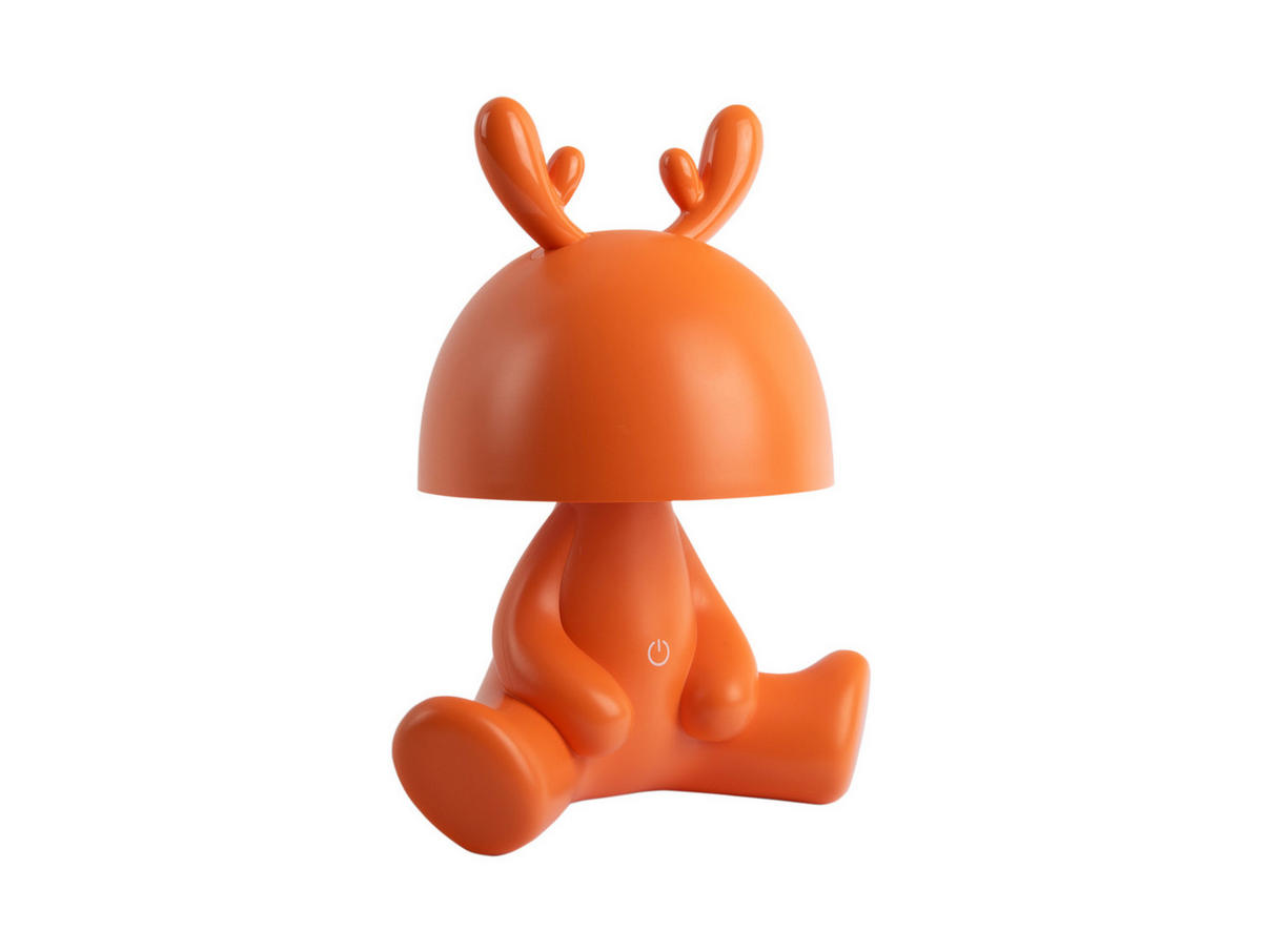 TISCHLAMPE Deer 22/17/27 cm - Orange, Kunststoff (22/17/27cm) - Leitmotiv