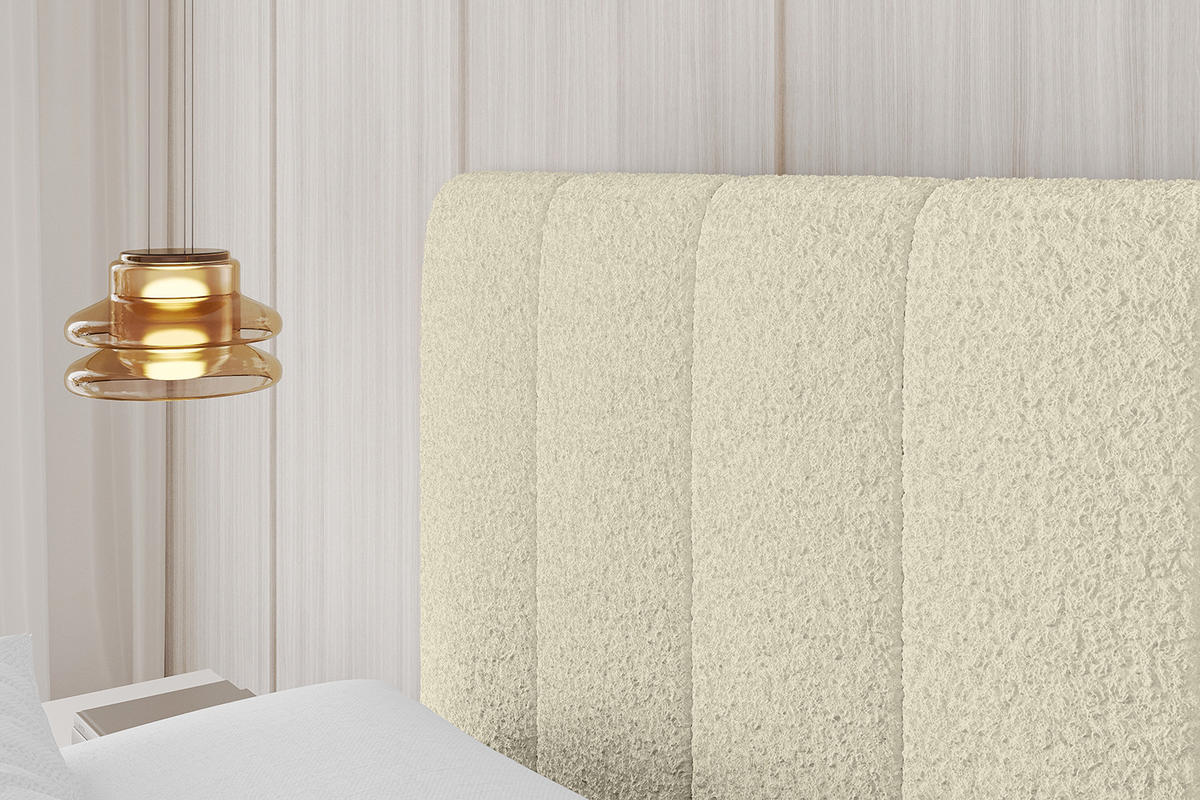 POLSTERBETT mit Bettkasten, Fußteil und Lattenrost, Boxbett mit Matratze H3/H4 - FINO-Z 180x200 Beige - Taupe, Holzwerkstoff/Textil (180/200cm) - ALTDECOR