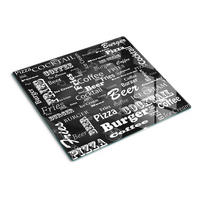 GLASPLATTE 60x52 cm Speisekarte des Restaurants - Schwarz, Glas (60/0.4/52cm) - TULUP